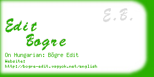edit bogre business card